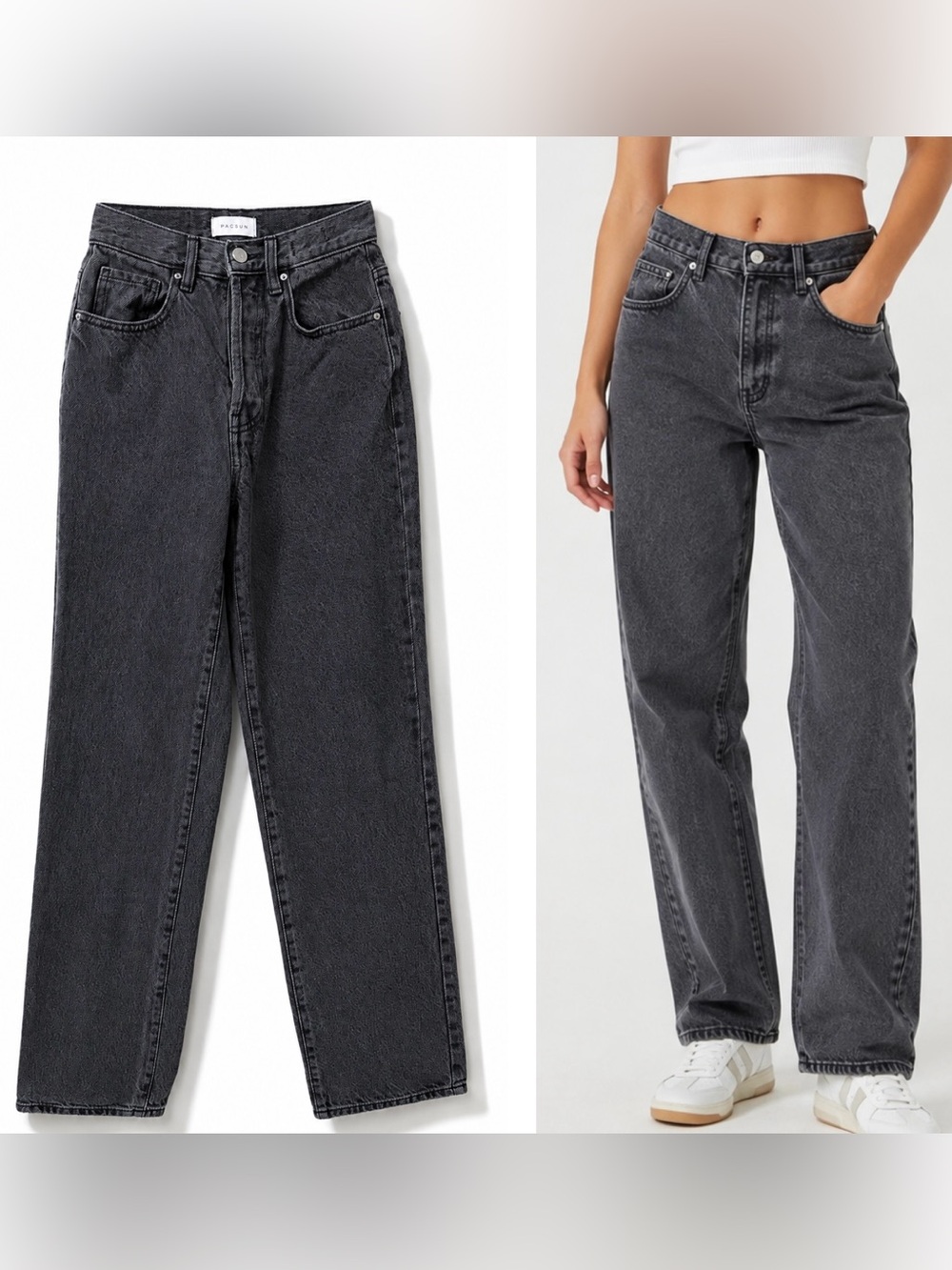 PacSun Black Wash High Rise Dad Jeans Straight Leg Women’s size 23